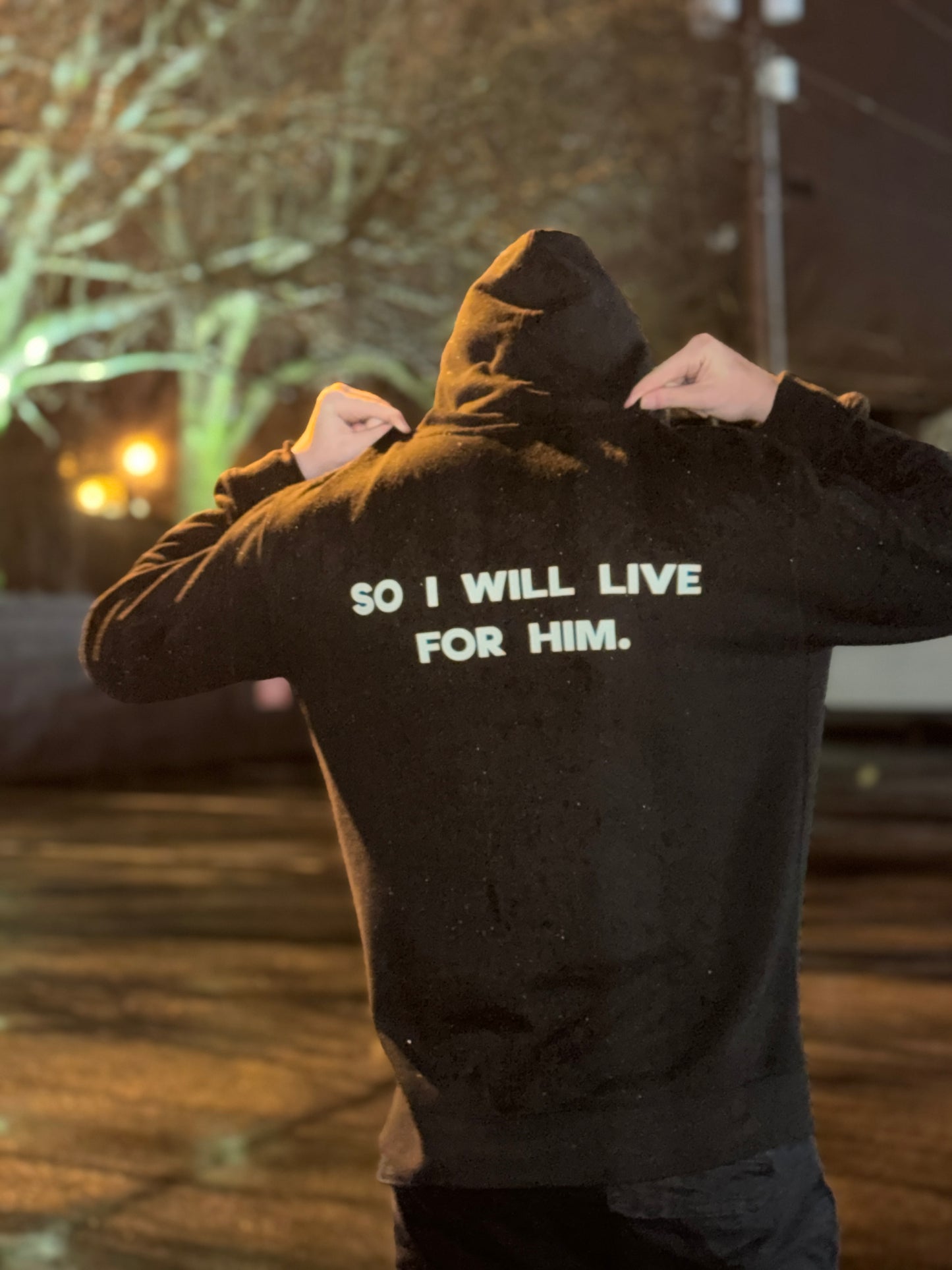 Black So I Will Live For Him Hoodie